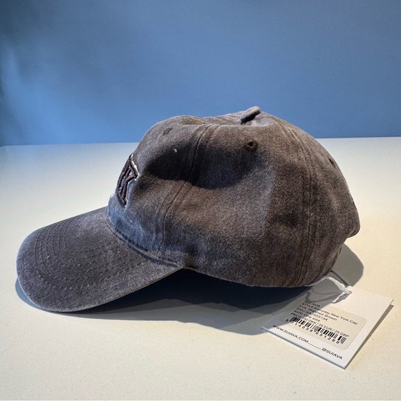 NWT SUI AVA New York Embroidered Baseball Cap - Brown - Picture 4 of 6